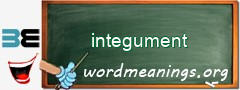 WordMeaning blackboard for integument